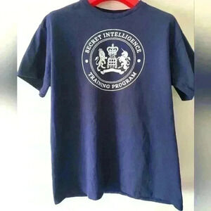 2 FOR $40JAMES BOND 007 Secret intelligence training program shirt  size large.